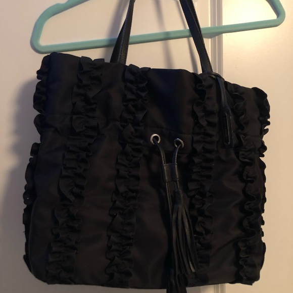 Banana Republic nylon bag black with a cinch - Picture 2 of 5